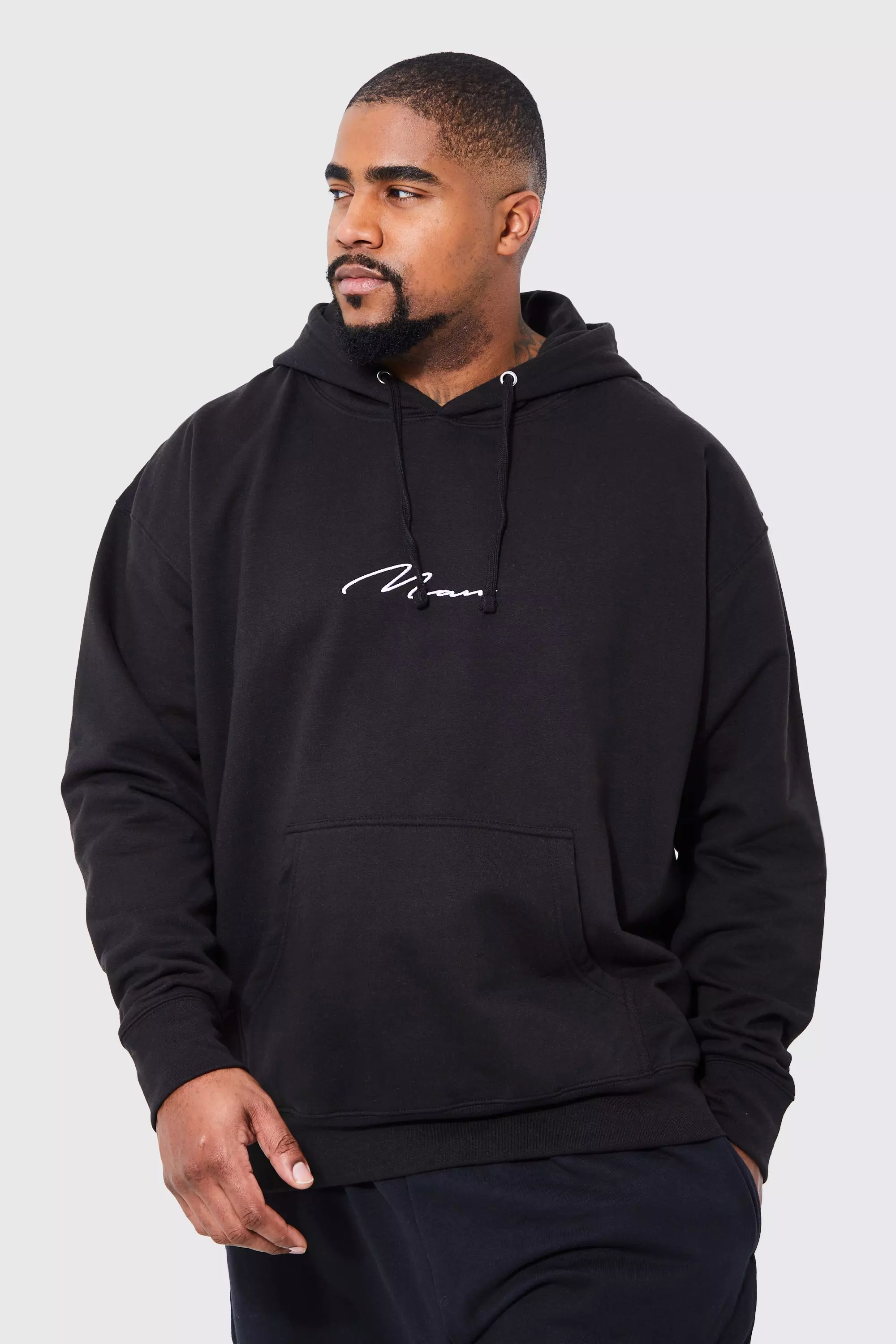 Man signature hotsell embroidered hoodie