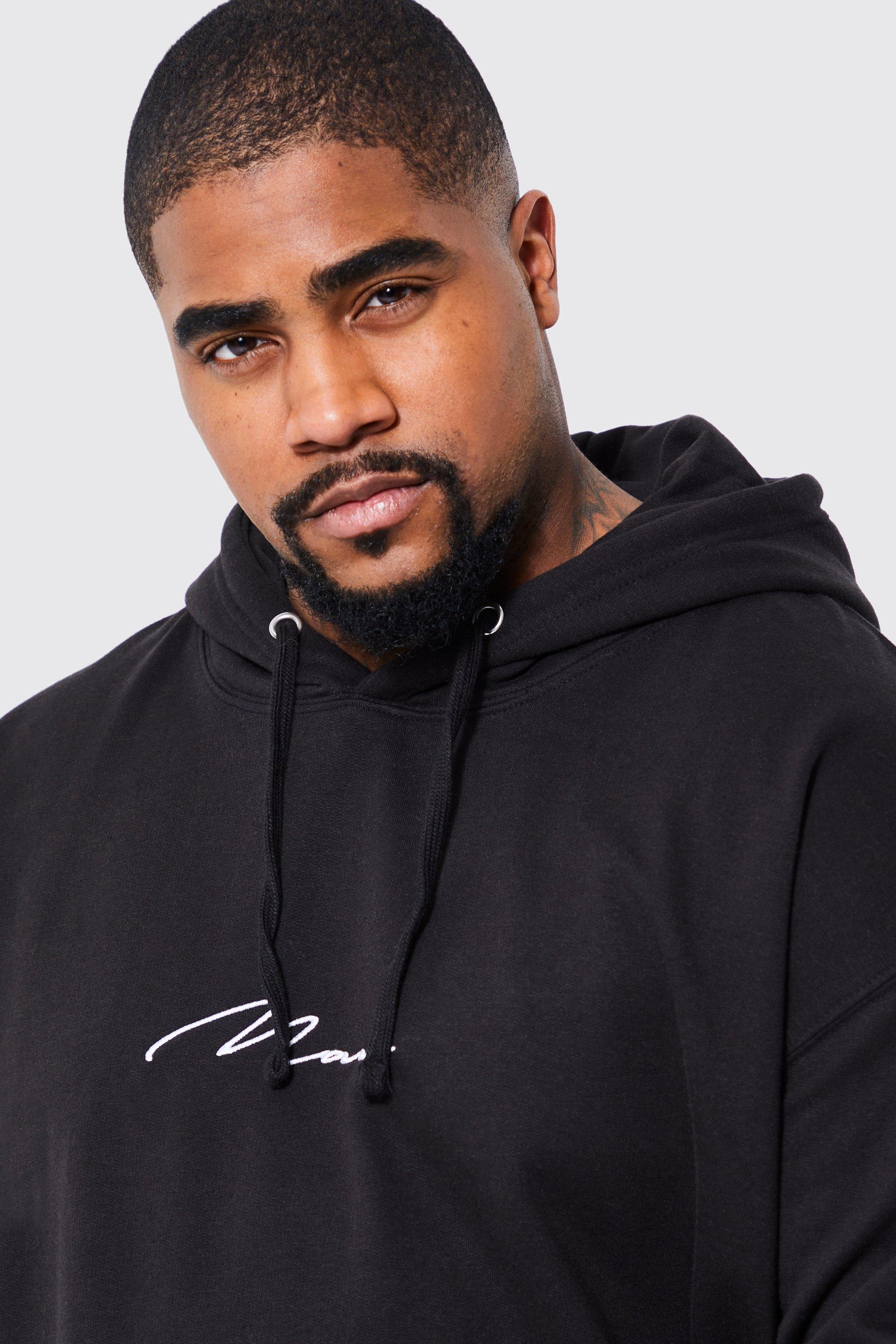 Plus Man Signature Embroidered Hoodie