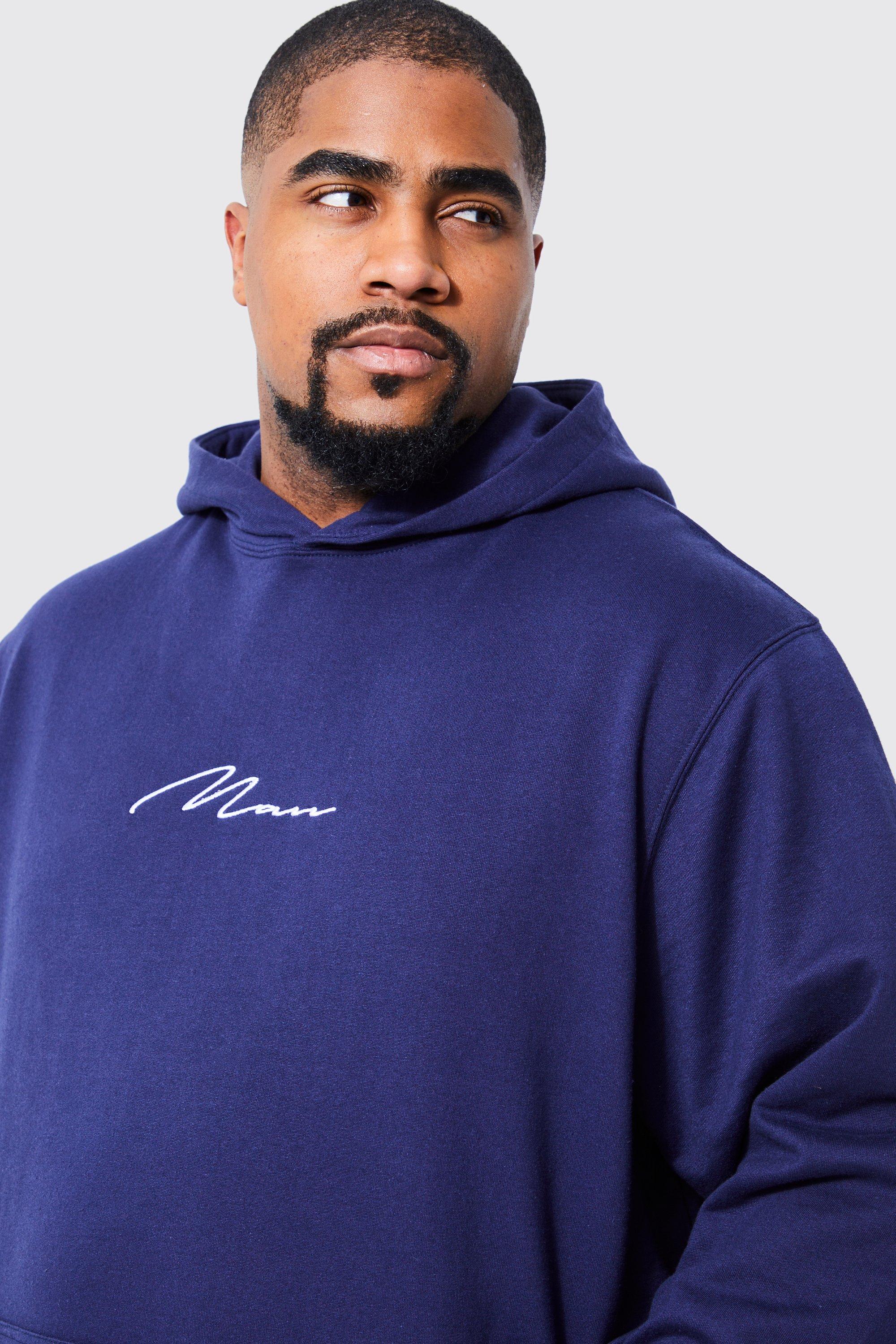 Plus Man Signature Embroidered Hoodie