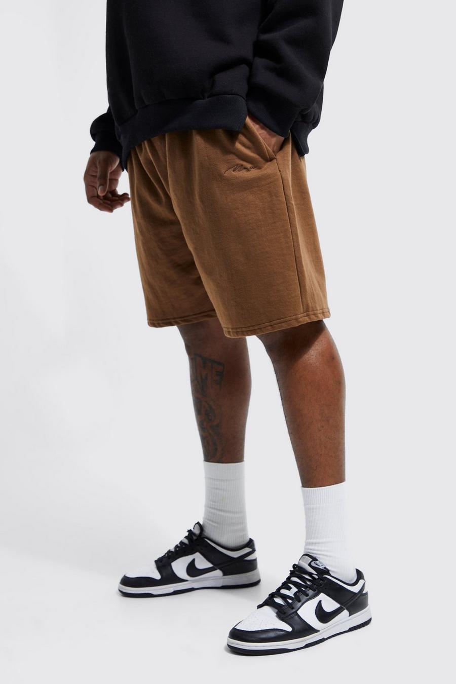 Chocolate Plus Man Signature Embroidered Jersey Shorts   image number 1