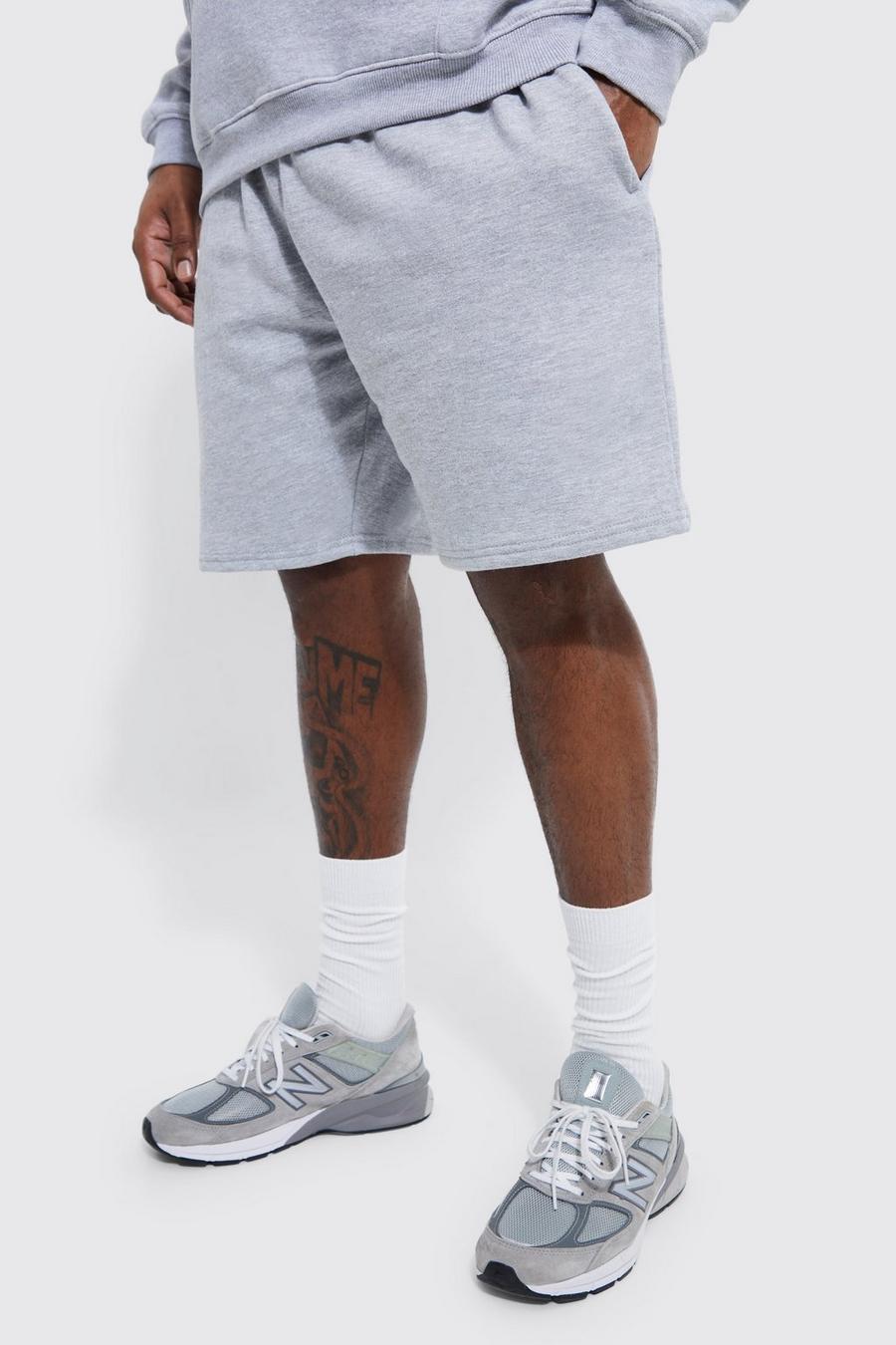 Grey marl Plus Jersey Regular Fit Shorts image number 1