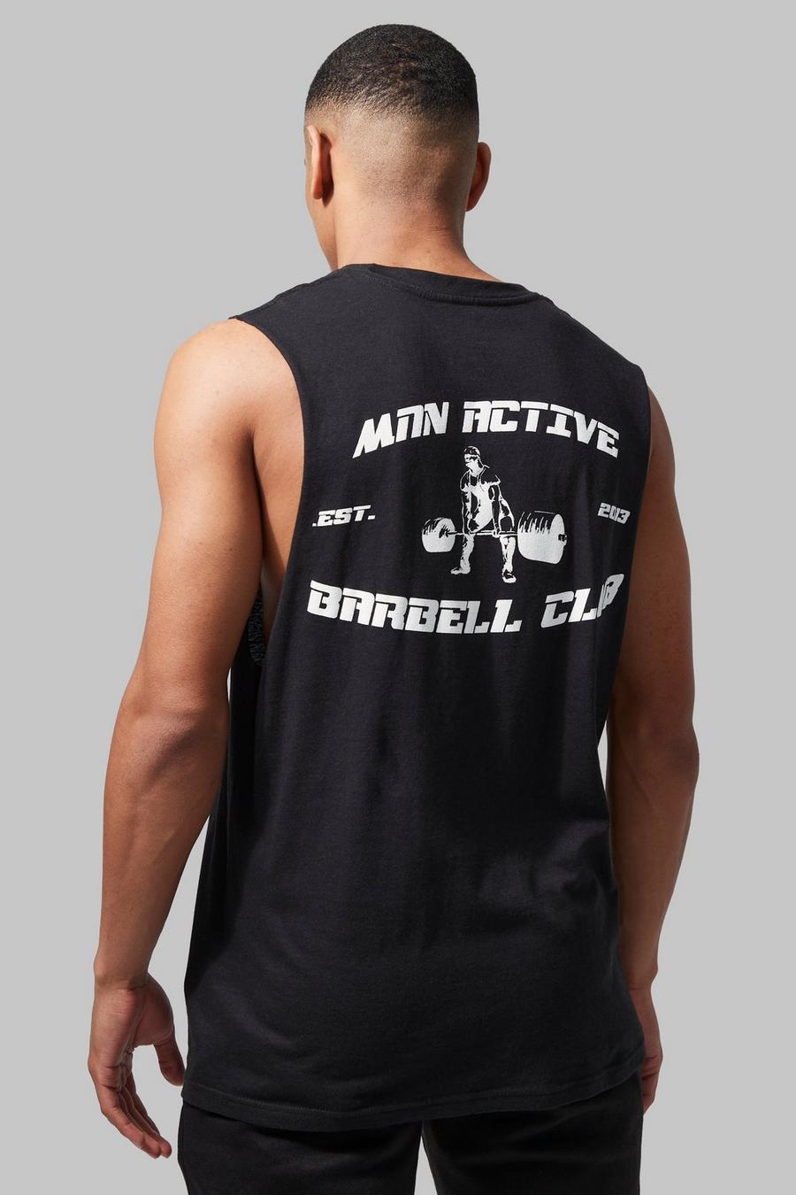 Black Man Active Barbell Club Tank Top