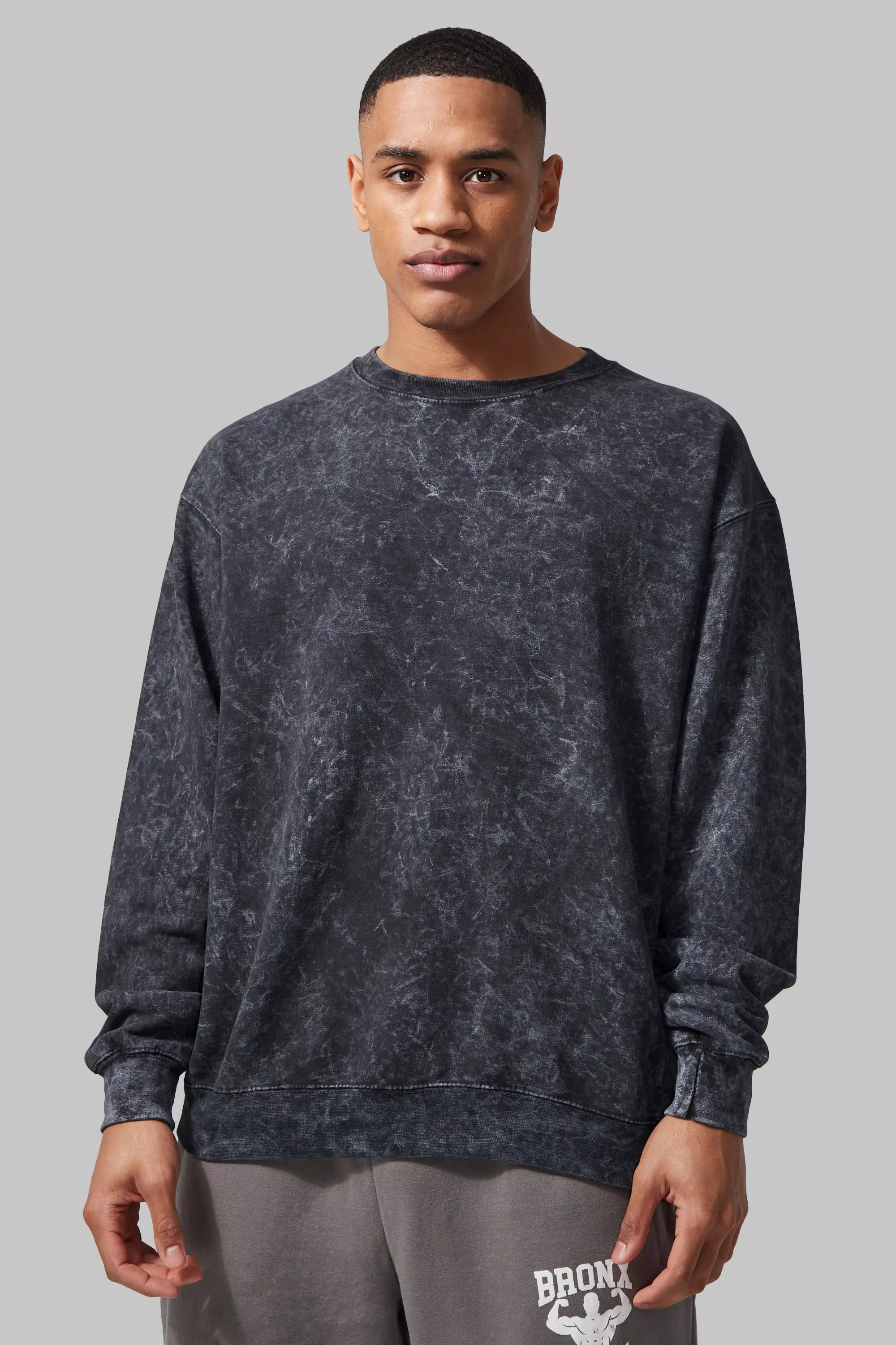 Black acid 2025 wash sweatshirt