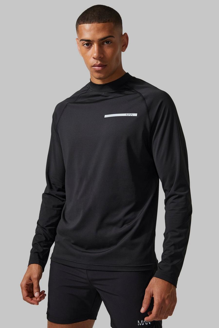 Black Man Active Long Sleeve Performance Top image number 1