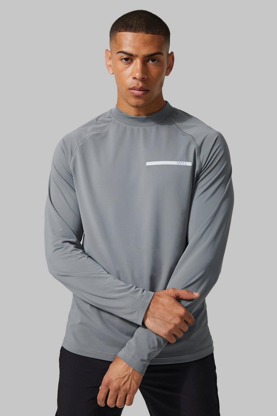 Charcoal grey Man Active Long Sleeve Performance Top  image number 1