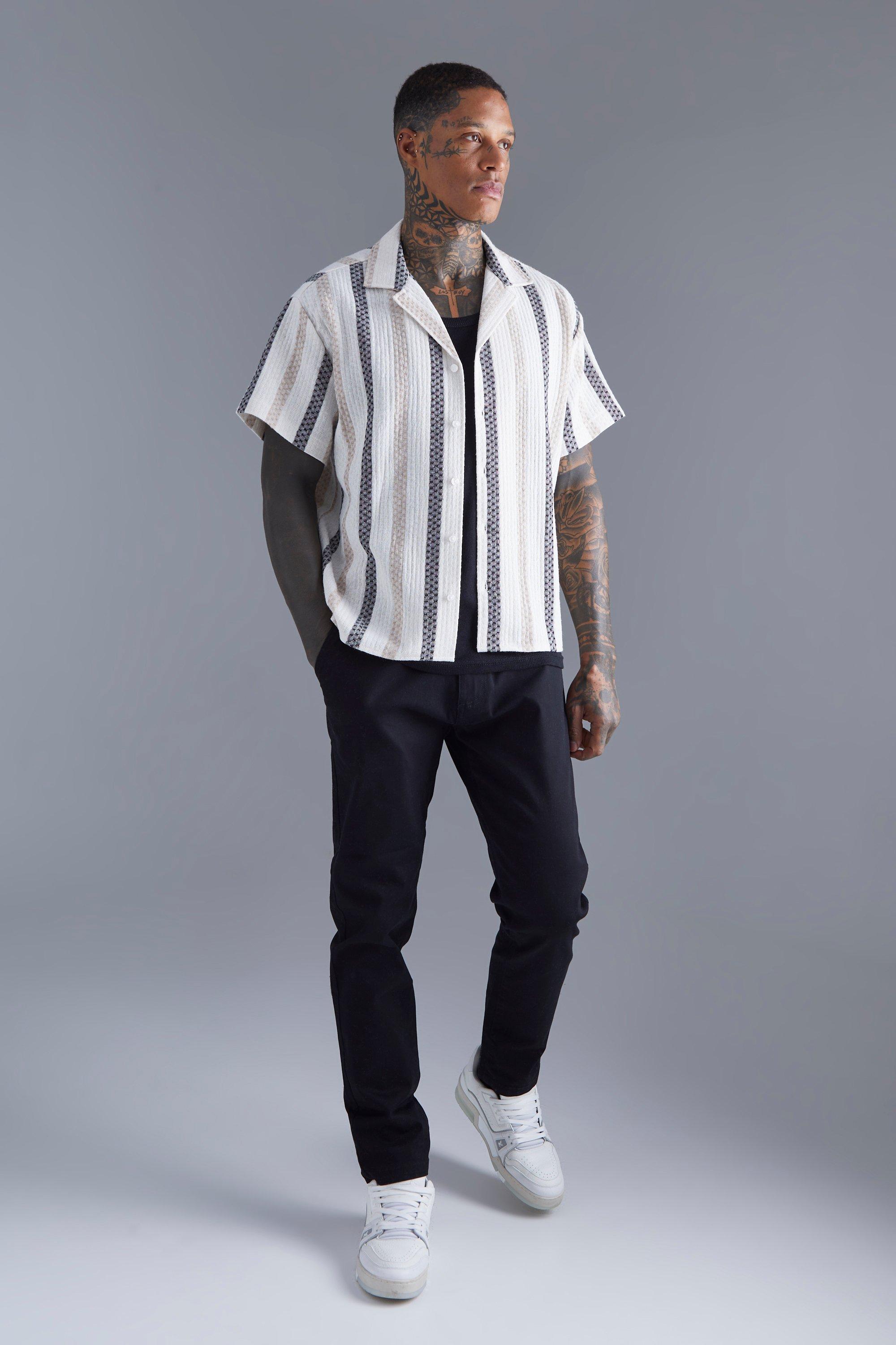 Striped shirt 2025 outfit men