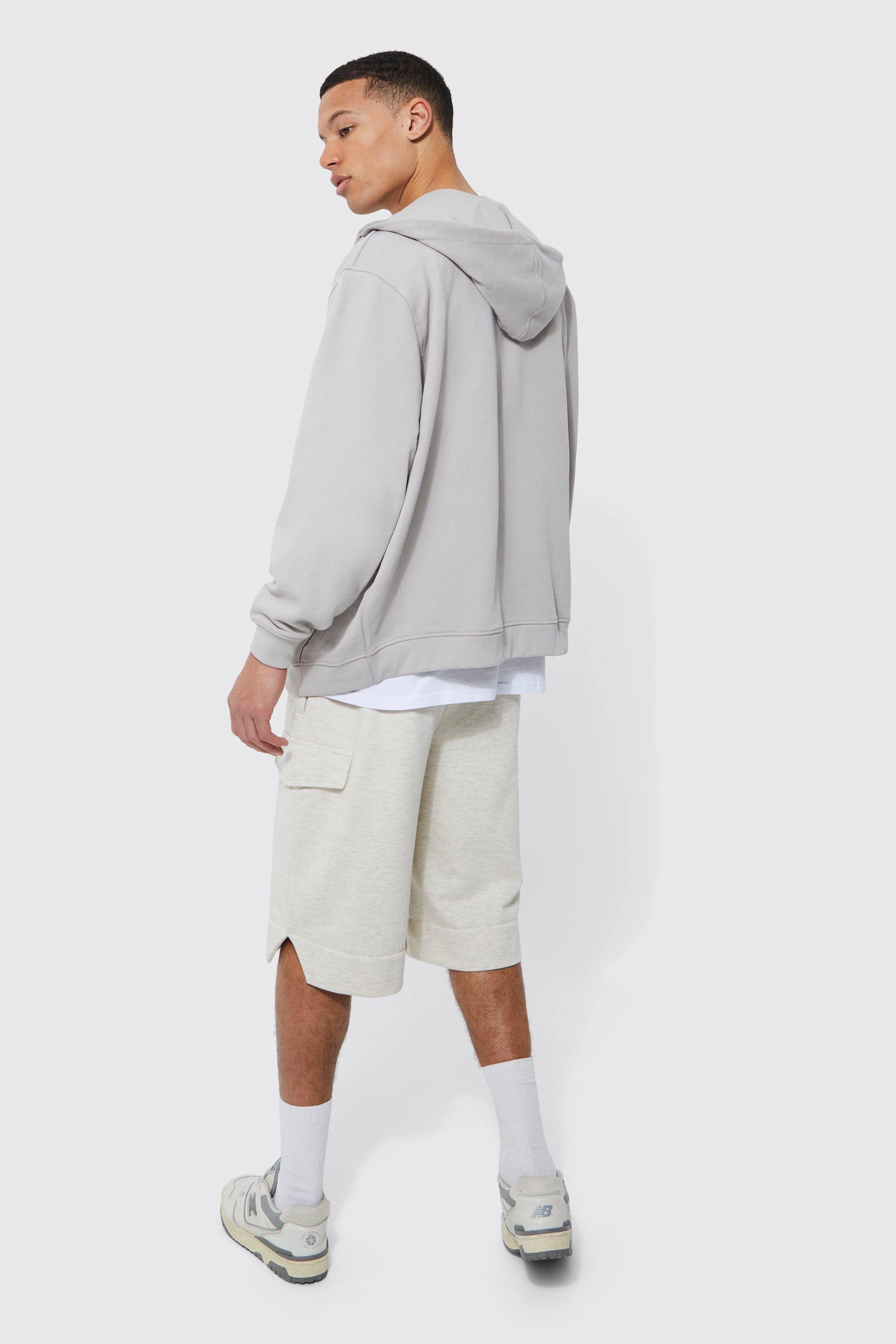 Ecru Oversized Cargo Shorts