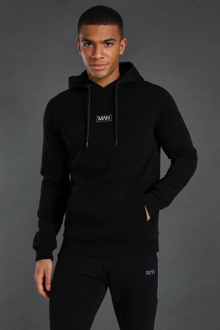 Black Man Active Training Over The Head Hoodie image number 1