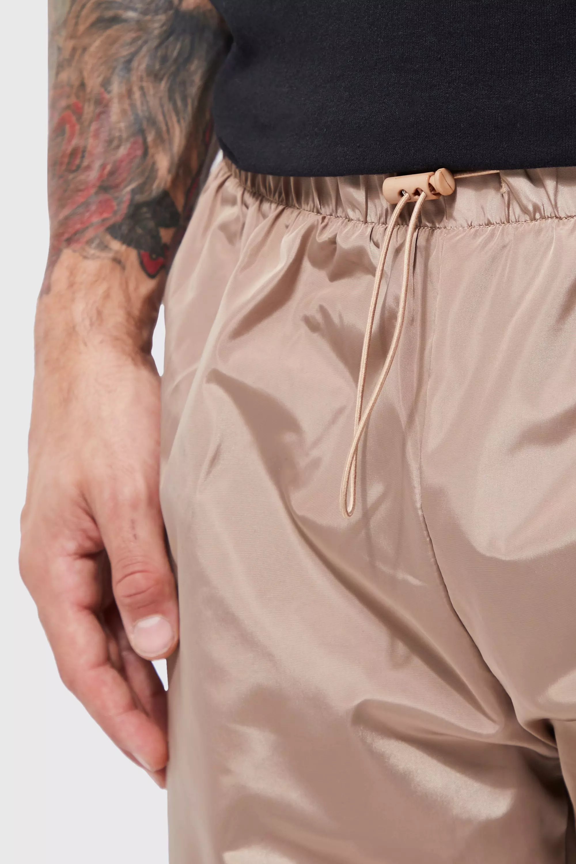 Stone Elastic Waist Straight Toggle Cargo Trouser alternative image