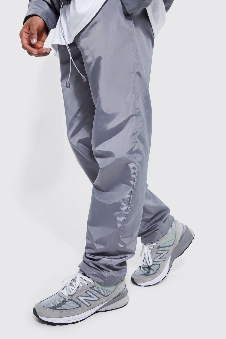 Elastic Waist Straight Limited Edition Trouser, Grey grigio