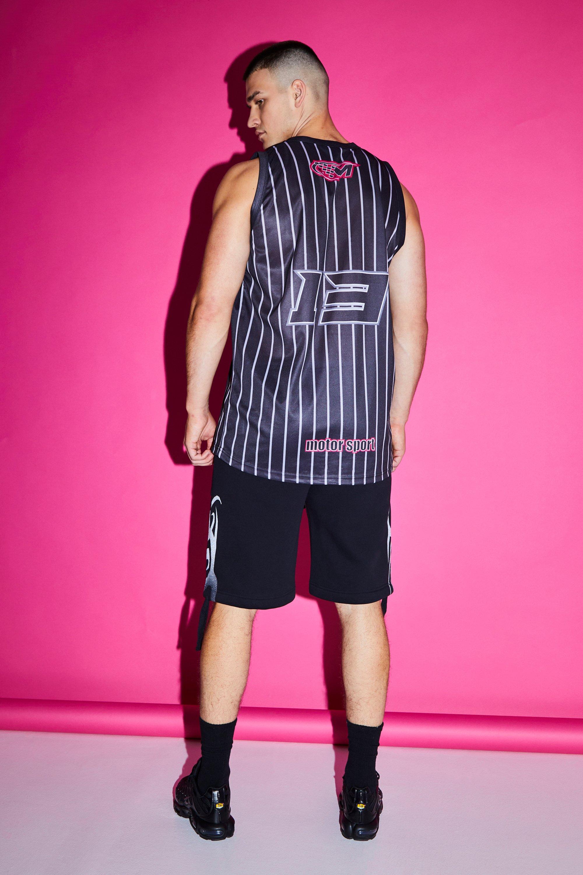 Men's Pinstripe Basketball Jersey