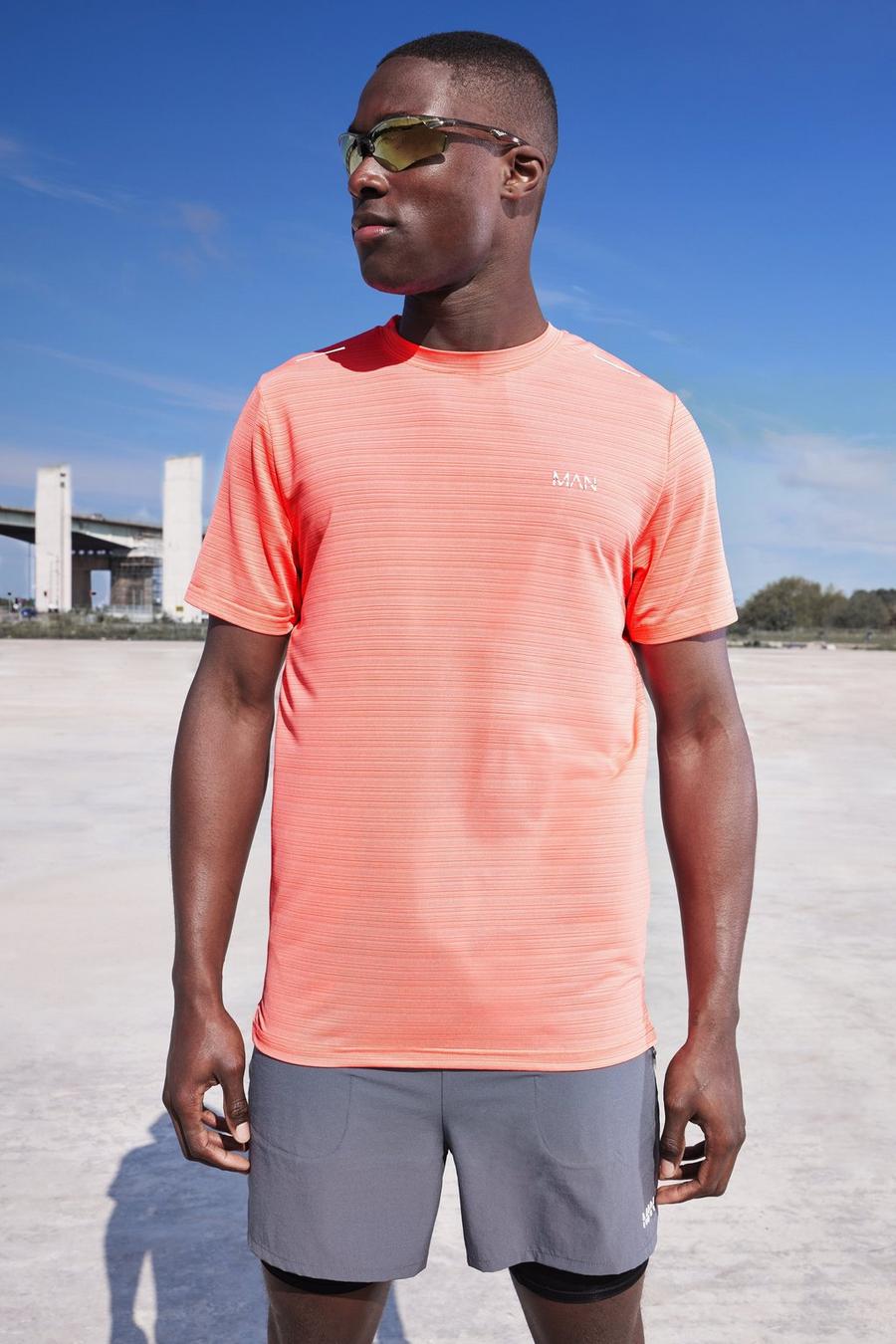 Man Active Lightweight Performance T-Shirt, Orange