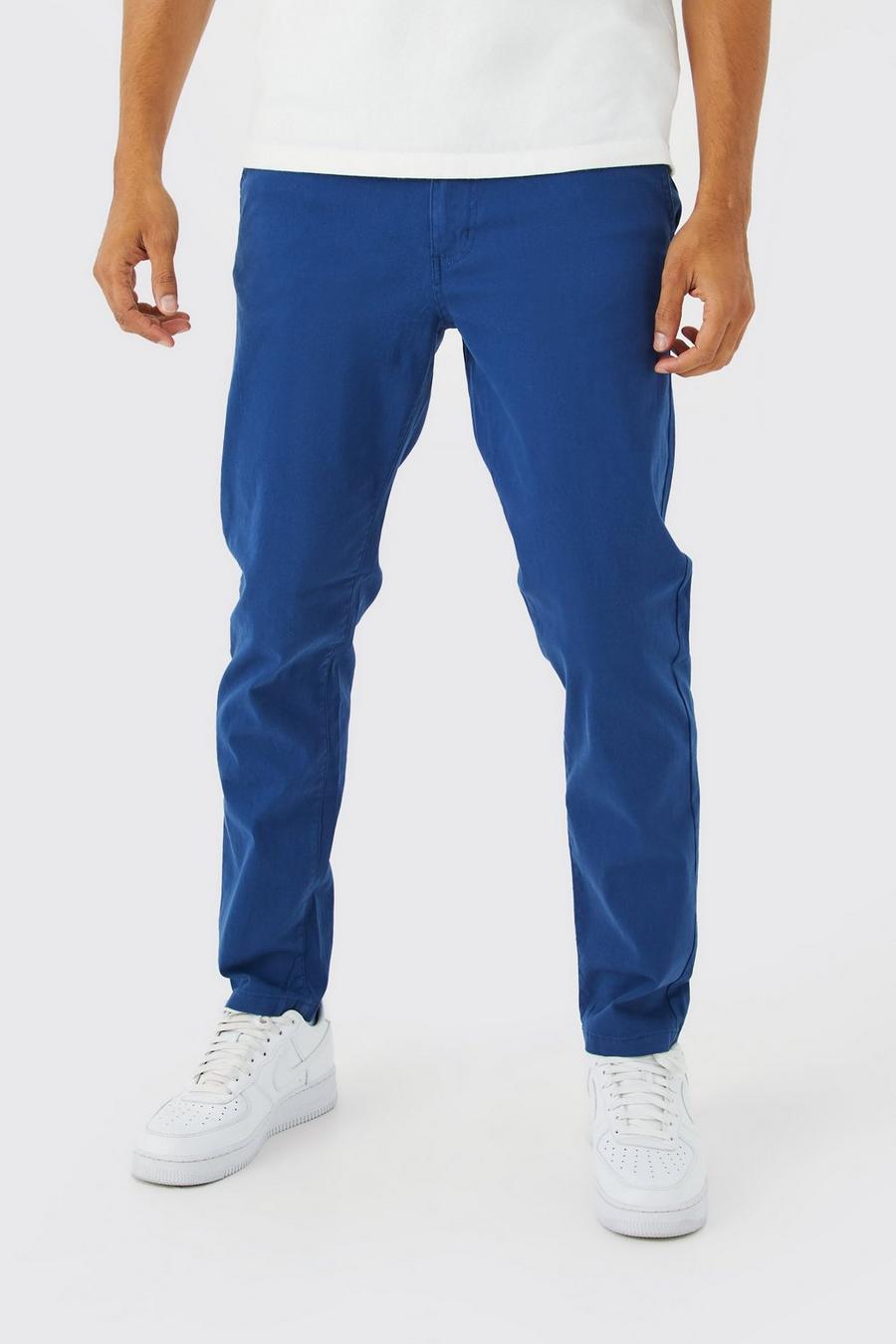Pack de 2 pantalones chinos ajustados con cintura fija, Multi multicolor