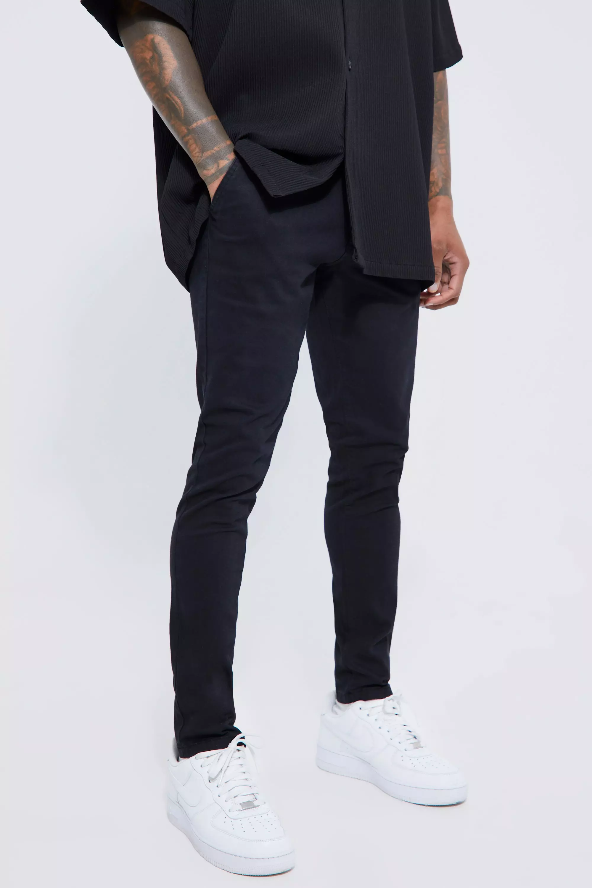 Black Fixed Waist Stretch Skinny Chino alternative image