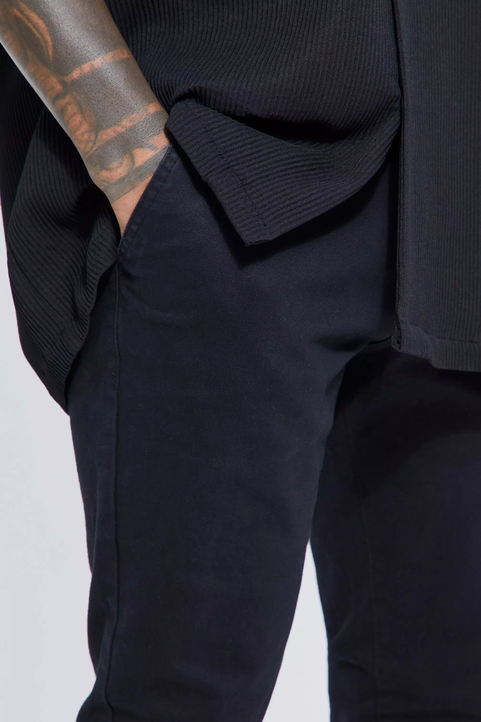Black Fixed Waist Stretch Skinny Chino alternative image