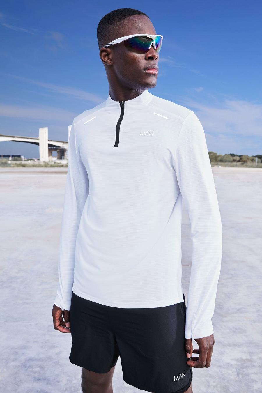 White Man Active Lightweight Performance ¼ Zip   image number 1