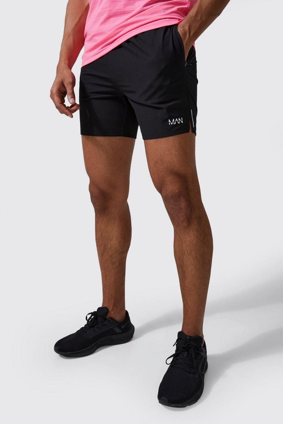 Black schwarz Man Active Lightweight Performance Shorts