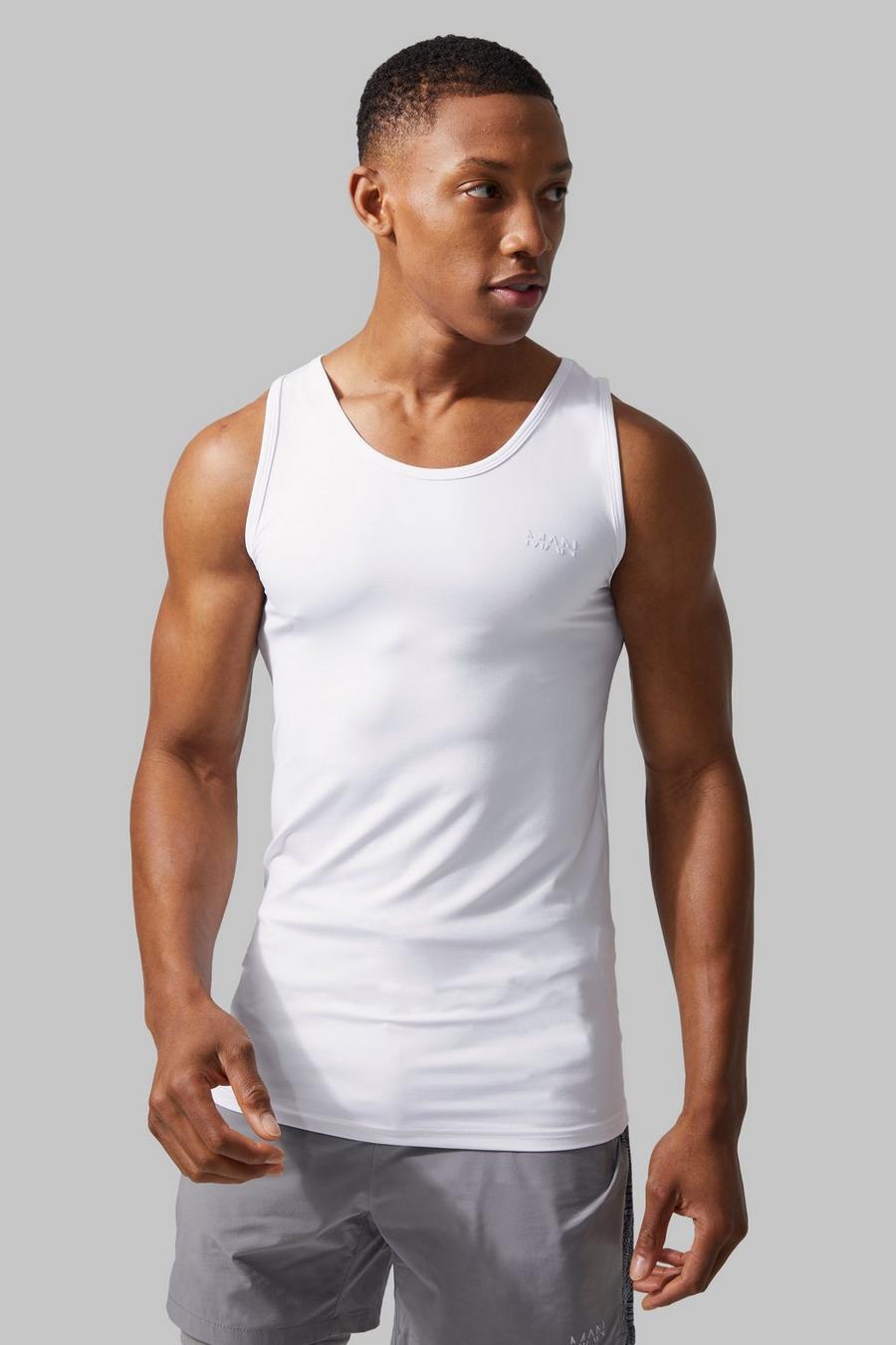 White Man Active Muscle Fit Performance Vest image number 1