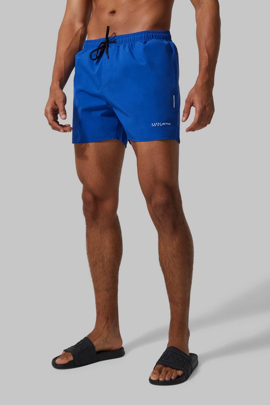 Cobalt blue Man Active Performance Stretch Swim Shorts