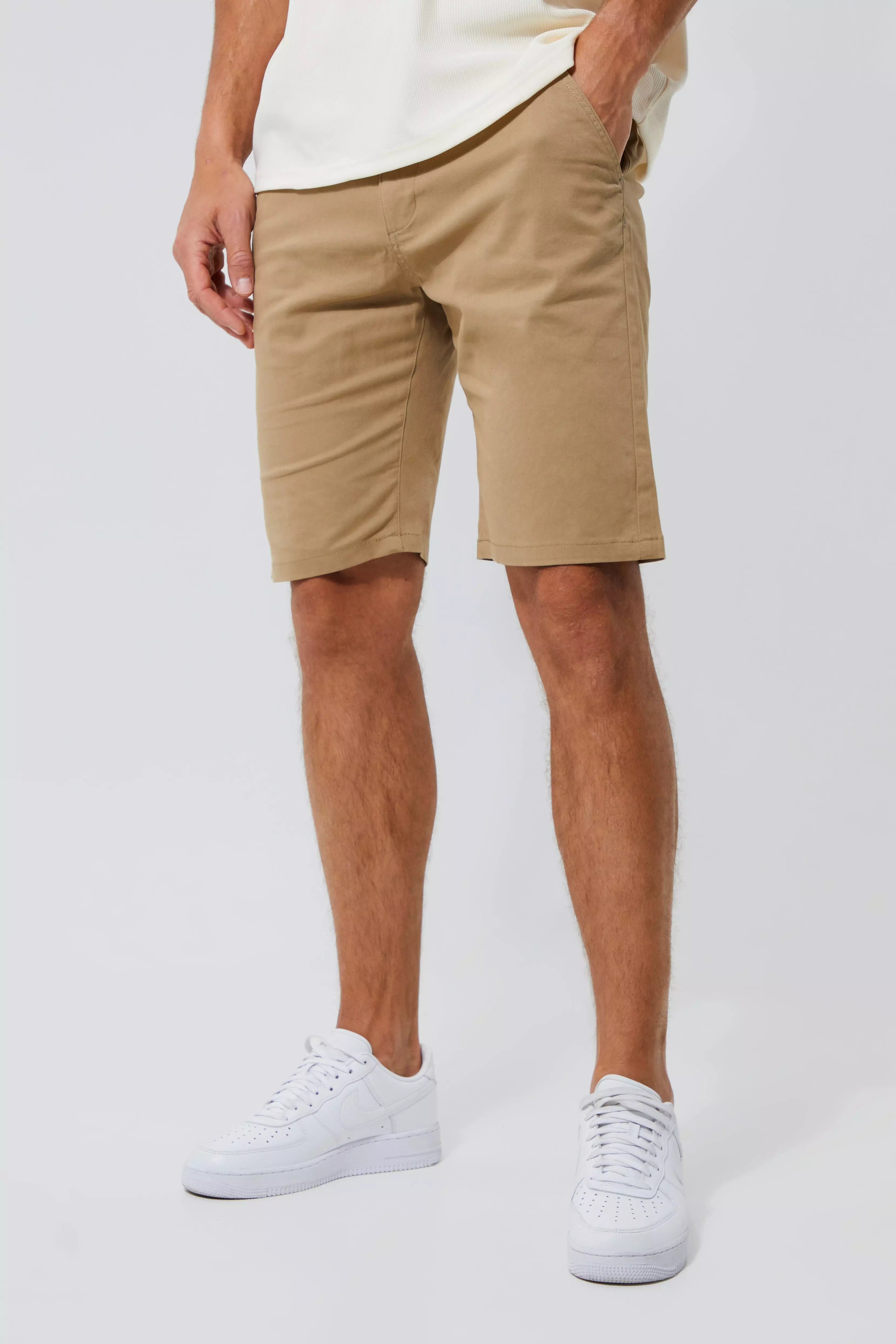 Tall Fixed Waist Stretch Skinny Chino Short