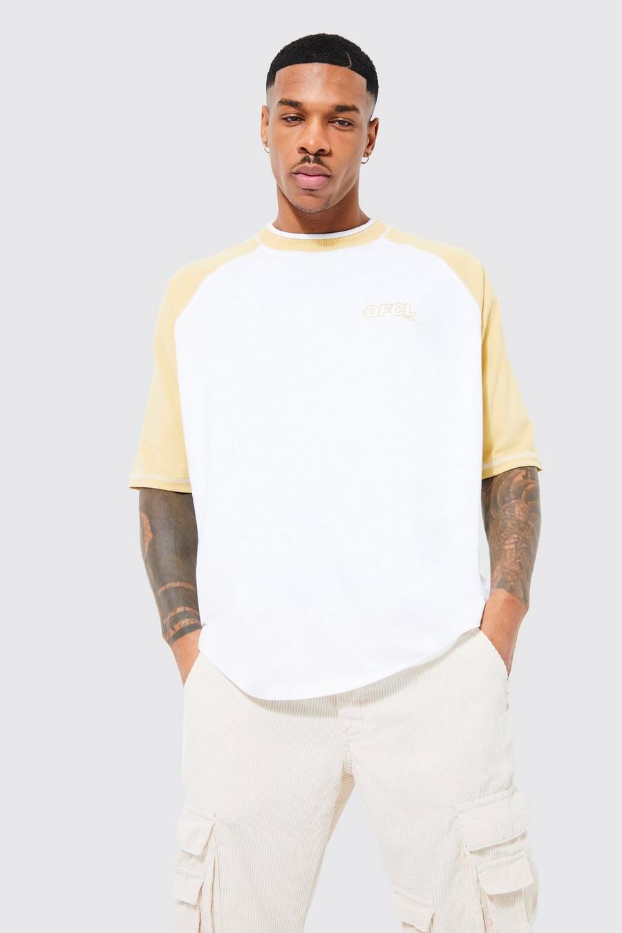 Yellow Oversized Ofcl Heavyweight Raglan T-shirt image number 1