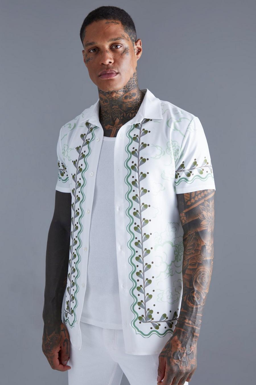 Stone Muscle Border Printed Shirt image number 1