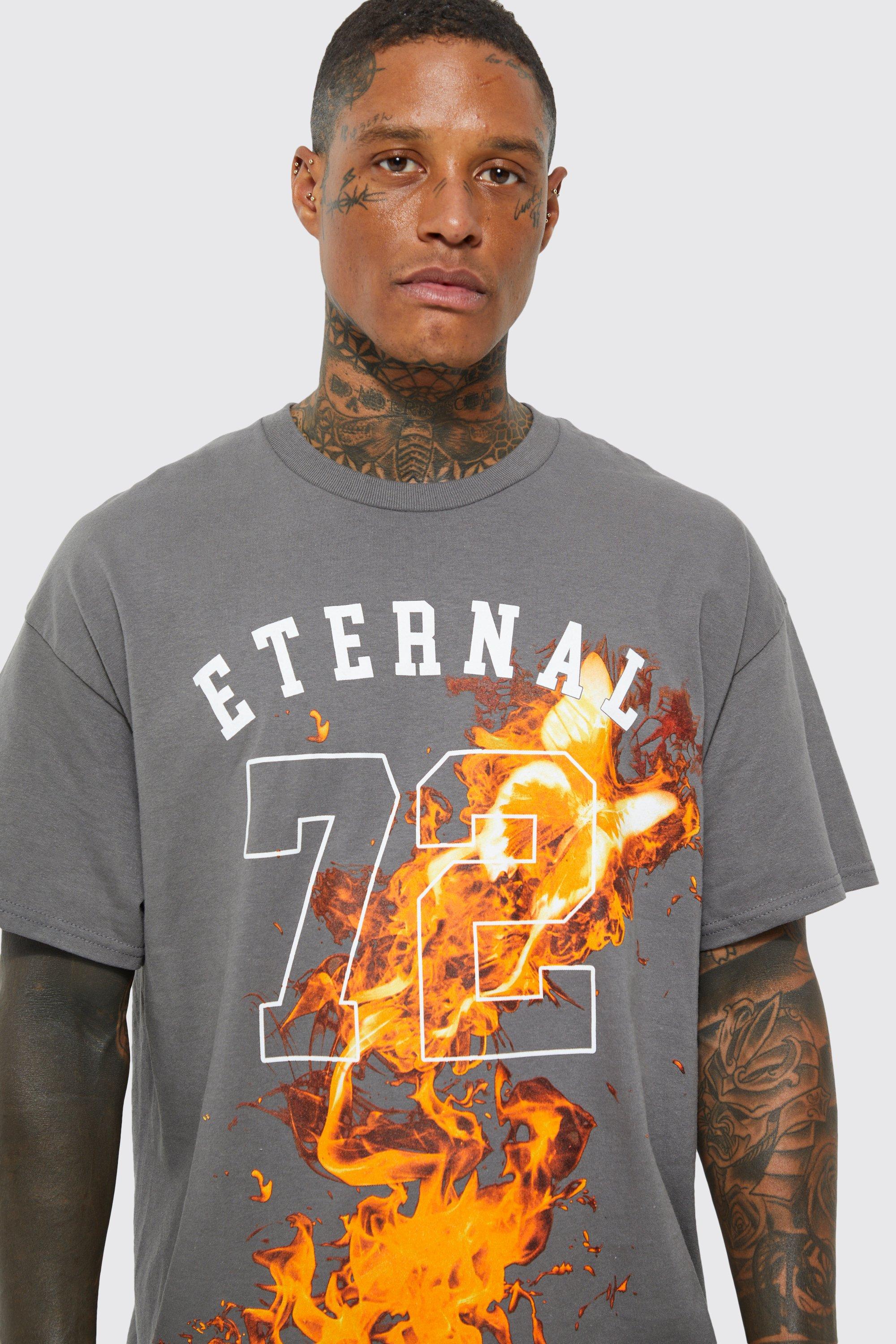 T shirt 2025 flammé homme