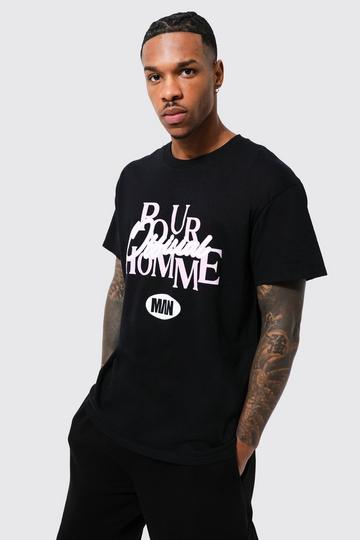 Black Pour Homme Official Graphic T-shirt