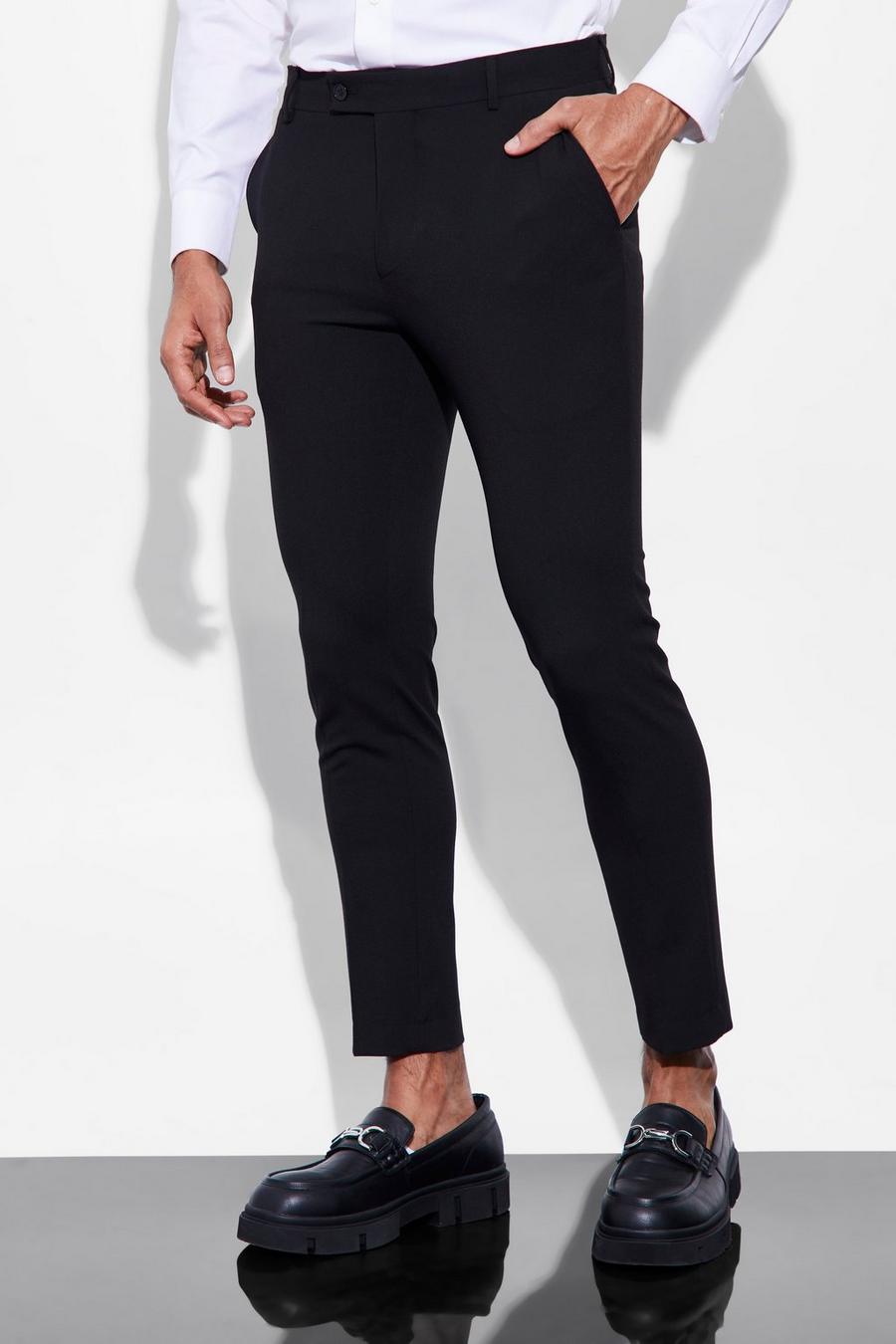 Pantaloni Super Skinny Fit in 4 Way Stretch, Black image number 1