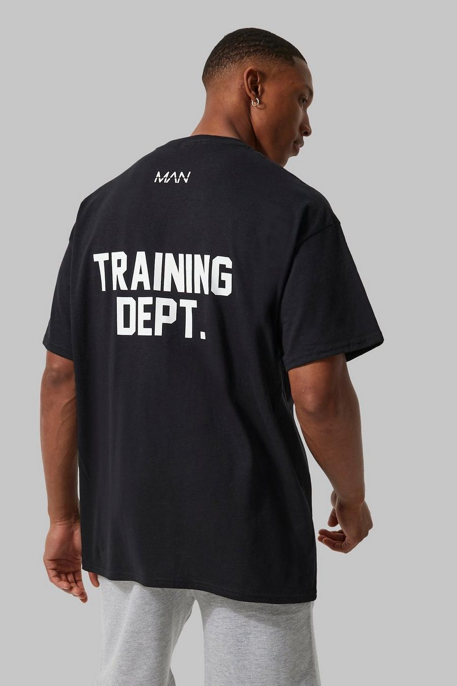 Black Man Active Training Dept Oversized T-shirt image number 1