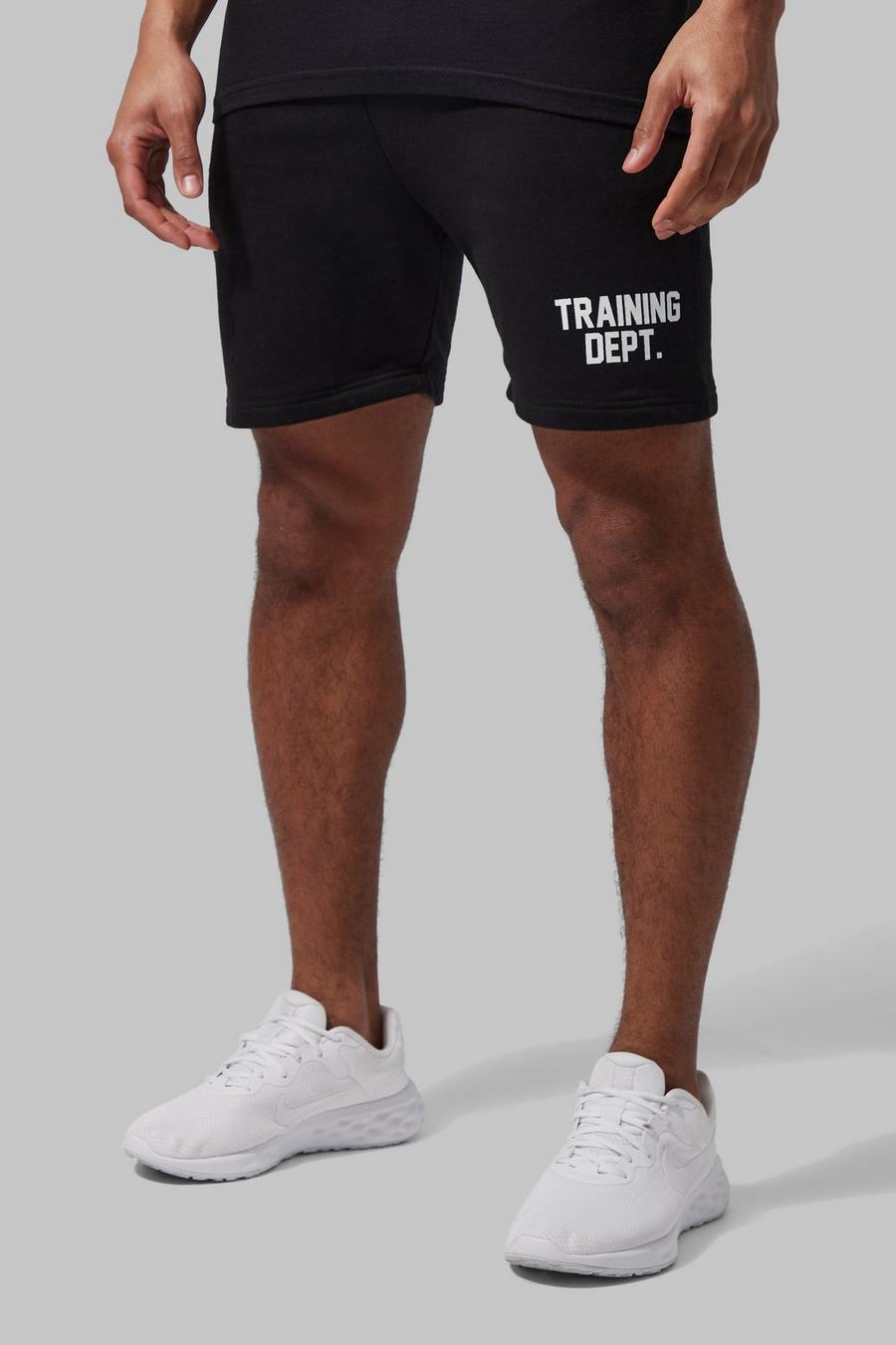Black schwarz Tall Man Active Training Dept Shorts  