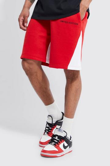 Red Limited Edition Oversized Contrast Gusset Short