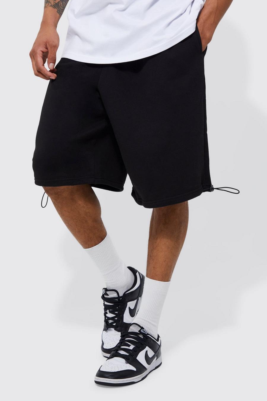 Parachute-Shorts aus Jersey, Black schwarz