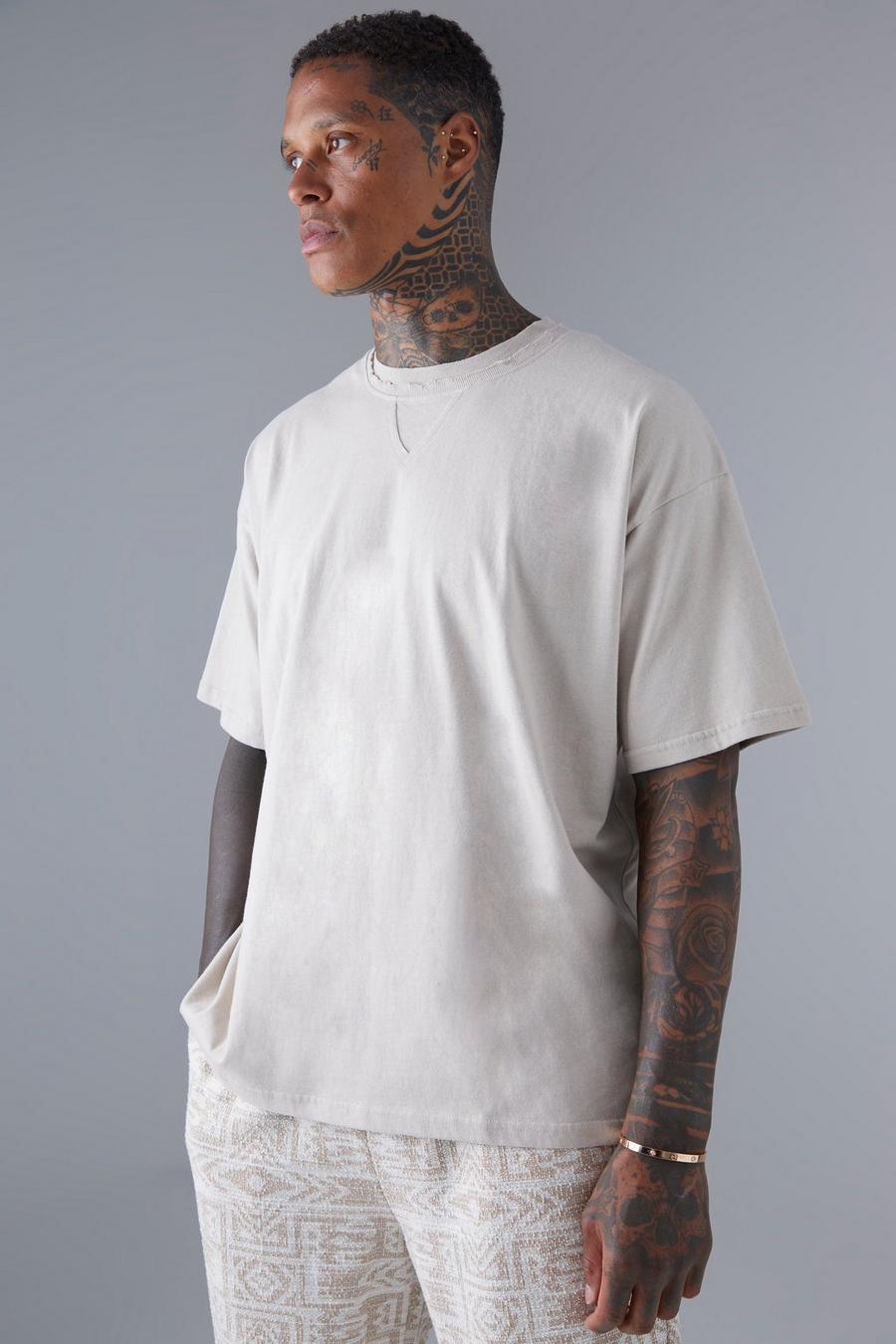 Zerrissenes Oversize T-Shirt, Dove image number 1