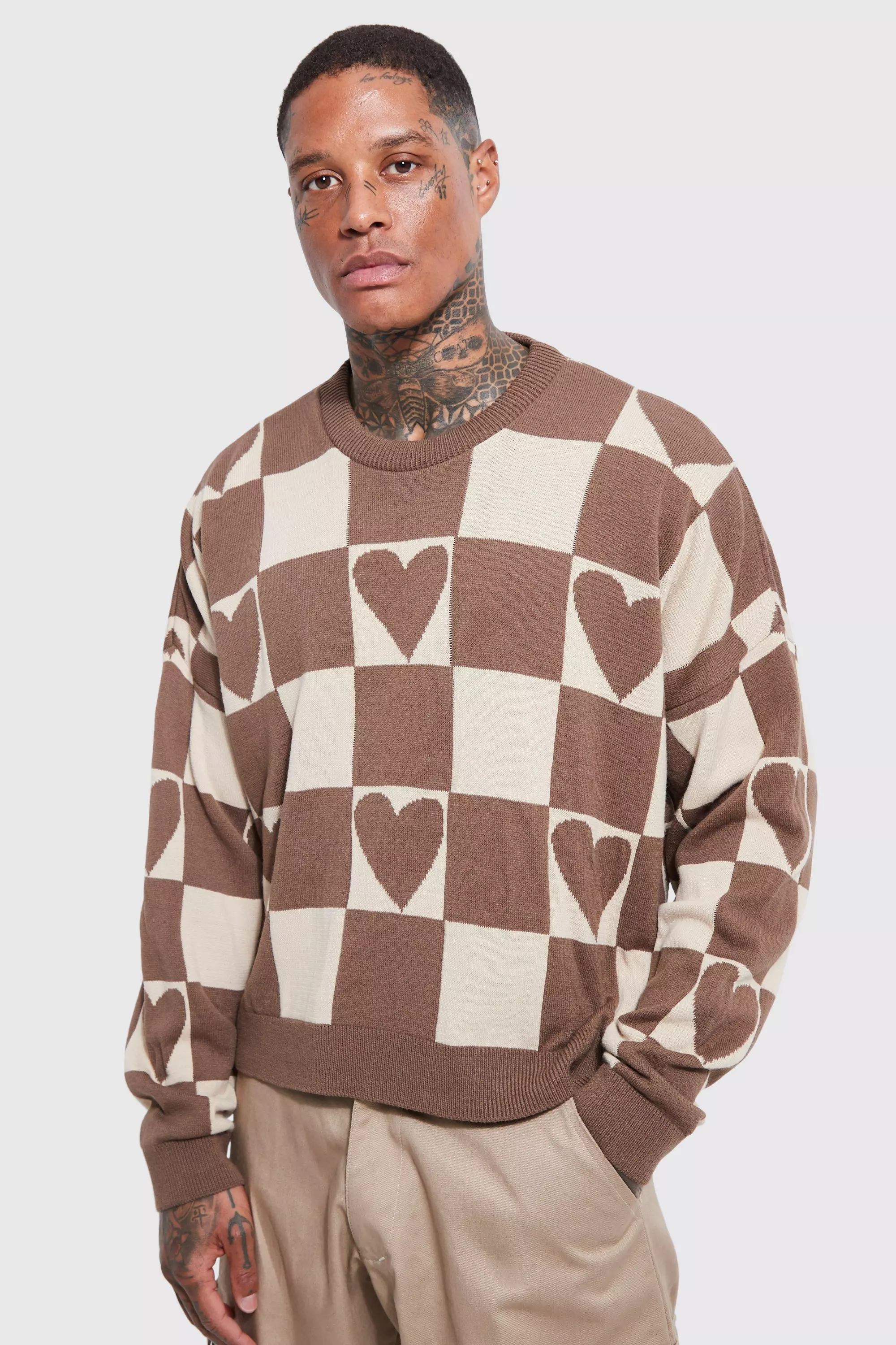 Checkered jumper outlet mens