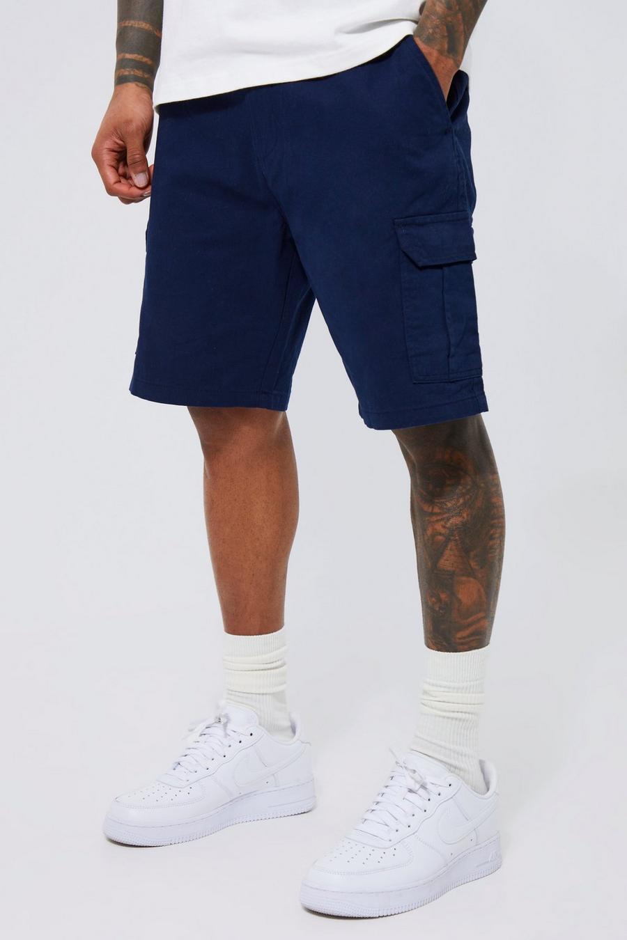 Lockere Cargo-Shorts, Navy