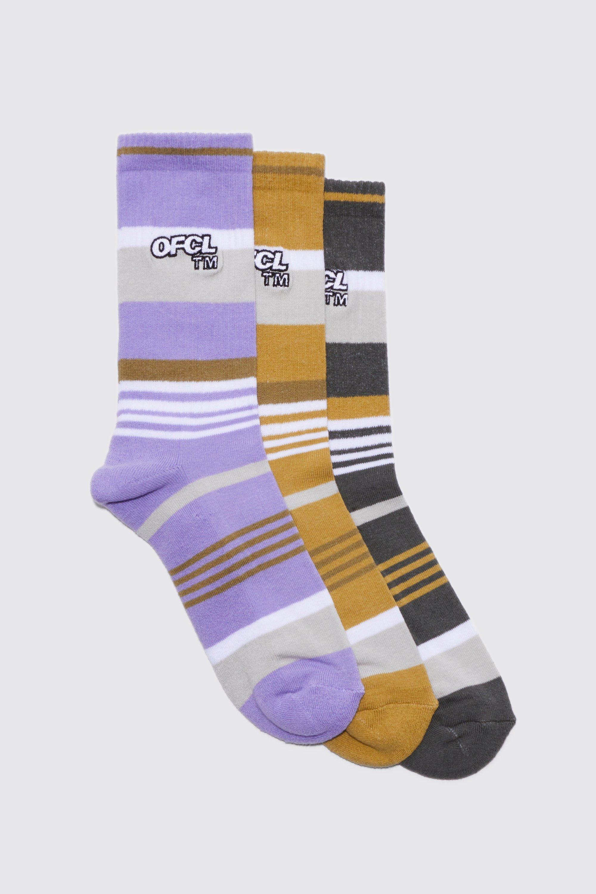 Lot de 3 paires de chaussettes rayées - Ofcl