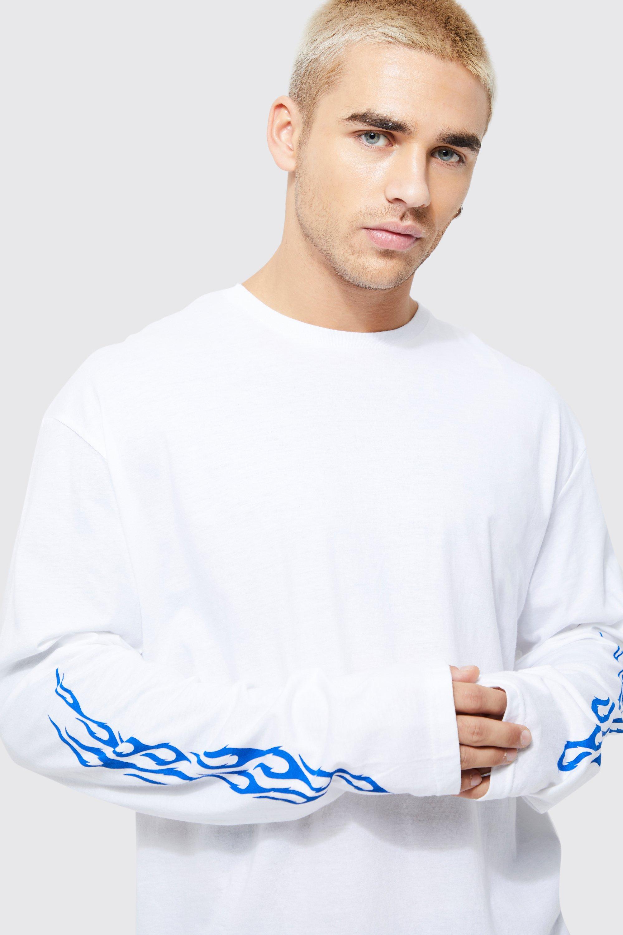 Long sleeve flame shirt hotsell