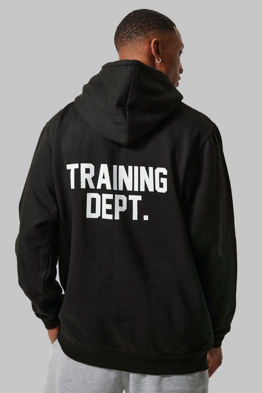 Black Man Active Training Dept Oversized Hoodie image number 1