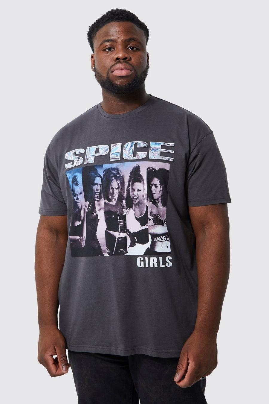 Charcoal grå Plus Spice Girls License T-shirt