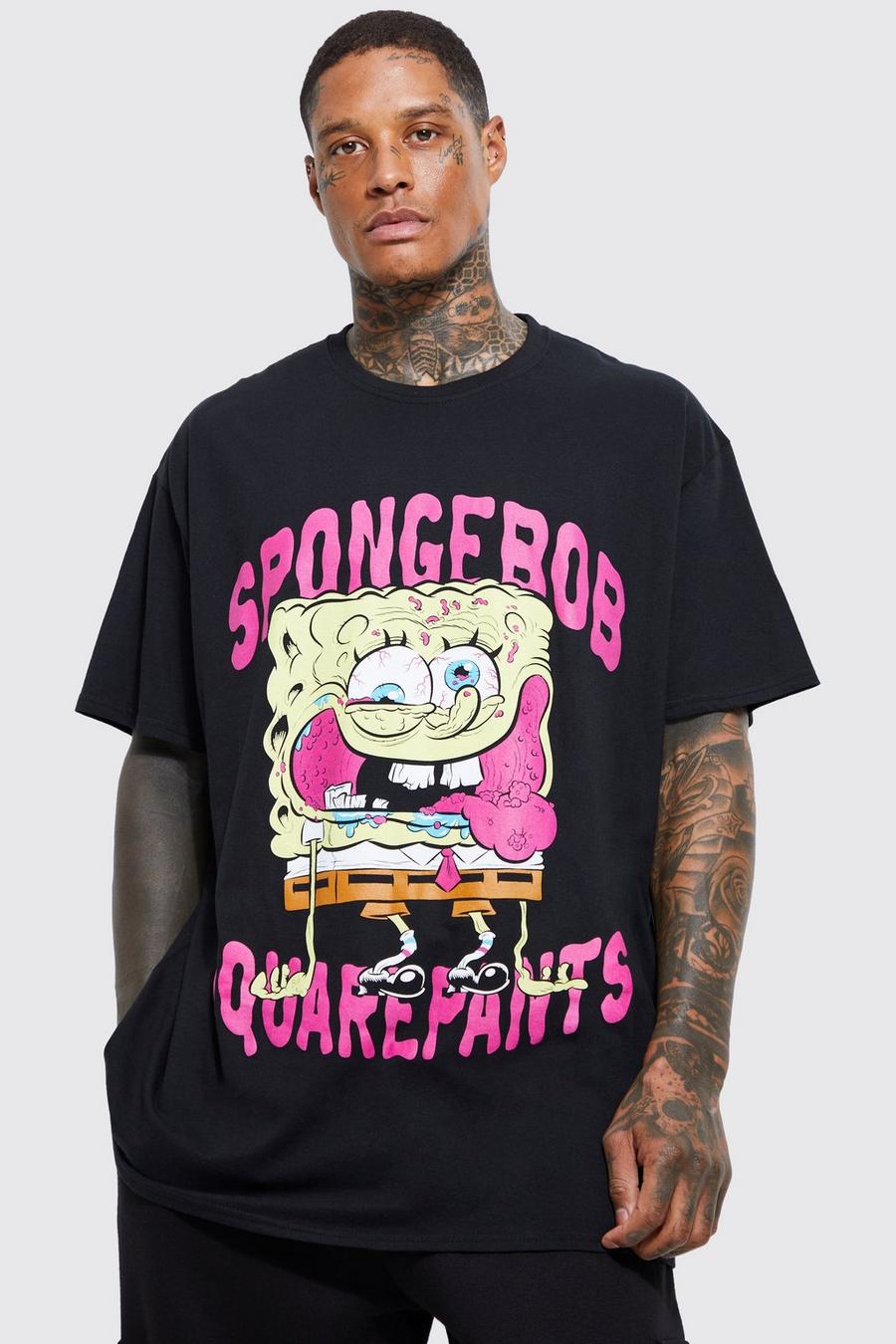 Black Oversized Spongebob License T-shirt