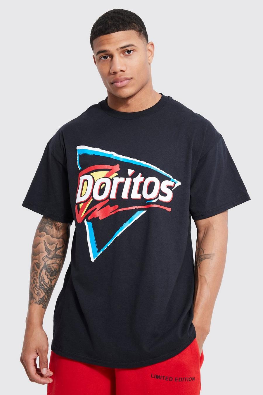 Black svart Doritos Oversize t-shirt med tryck
