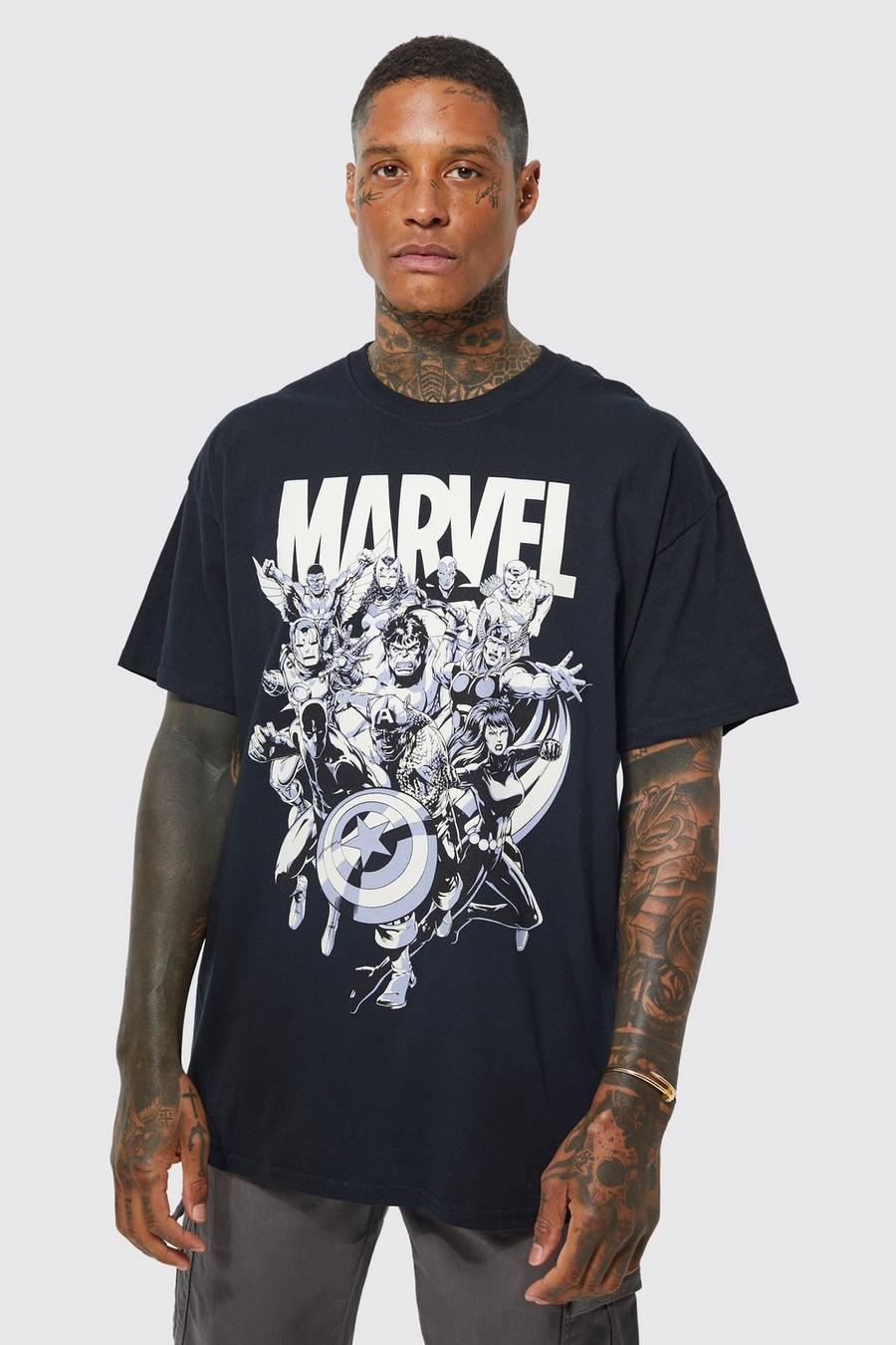 Boohoo UK | shirt - Oversized Marvel License T - Essentials Linen Look Beach Shirt