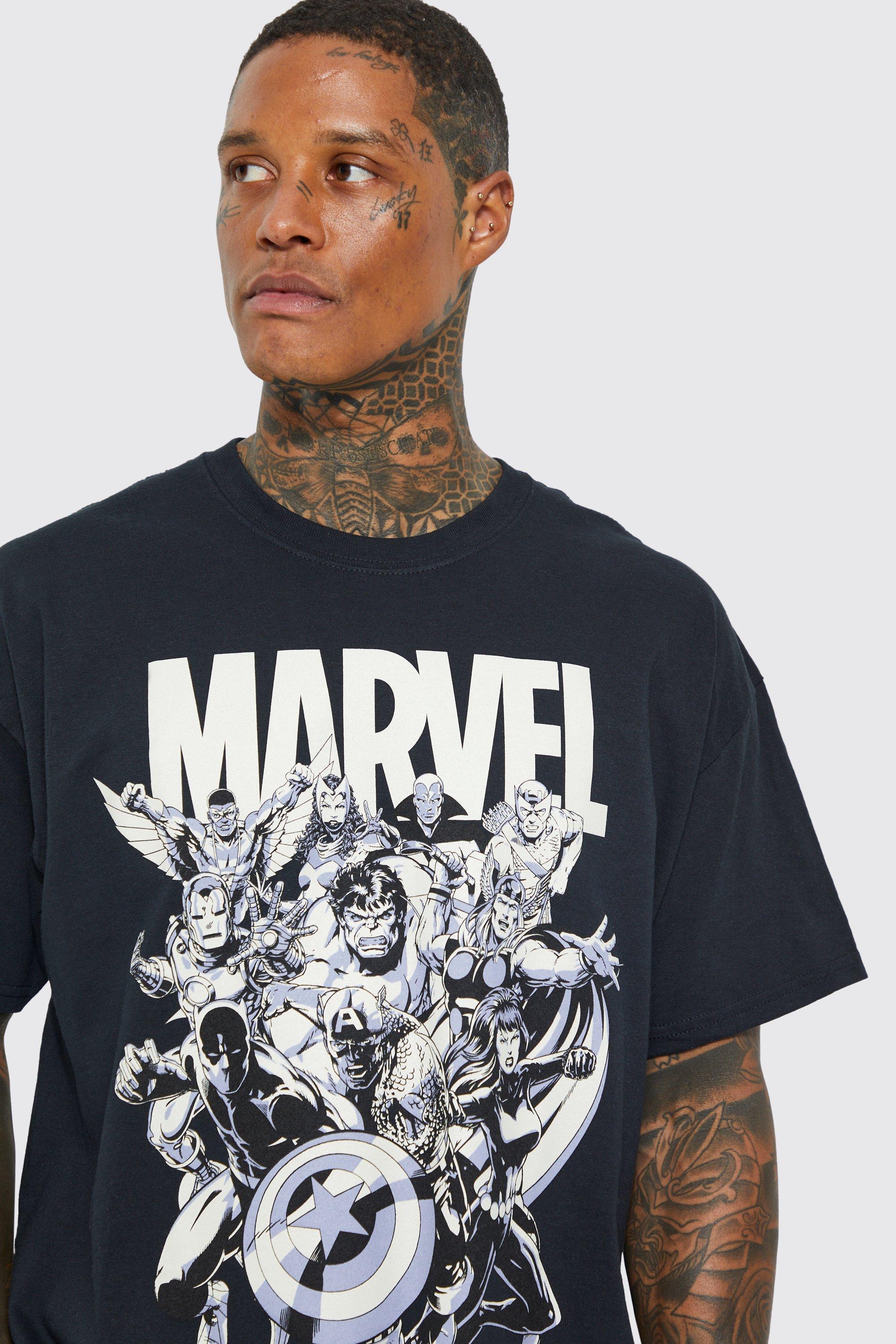 Oversize T Shirt mit lizenziertem Marvel Avengers Print