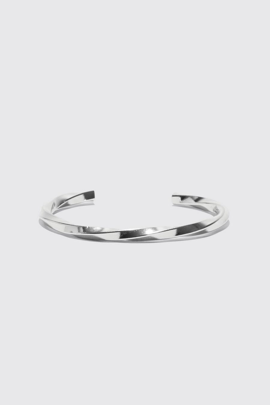Silver argent Twisted Bangle