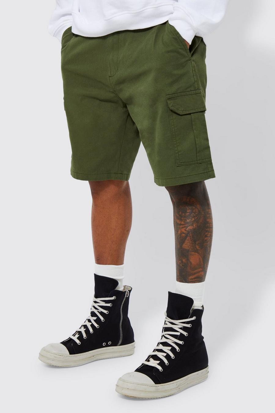 Lockere Cargo-Shorts, Khaki kaki