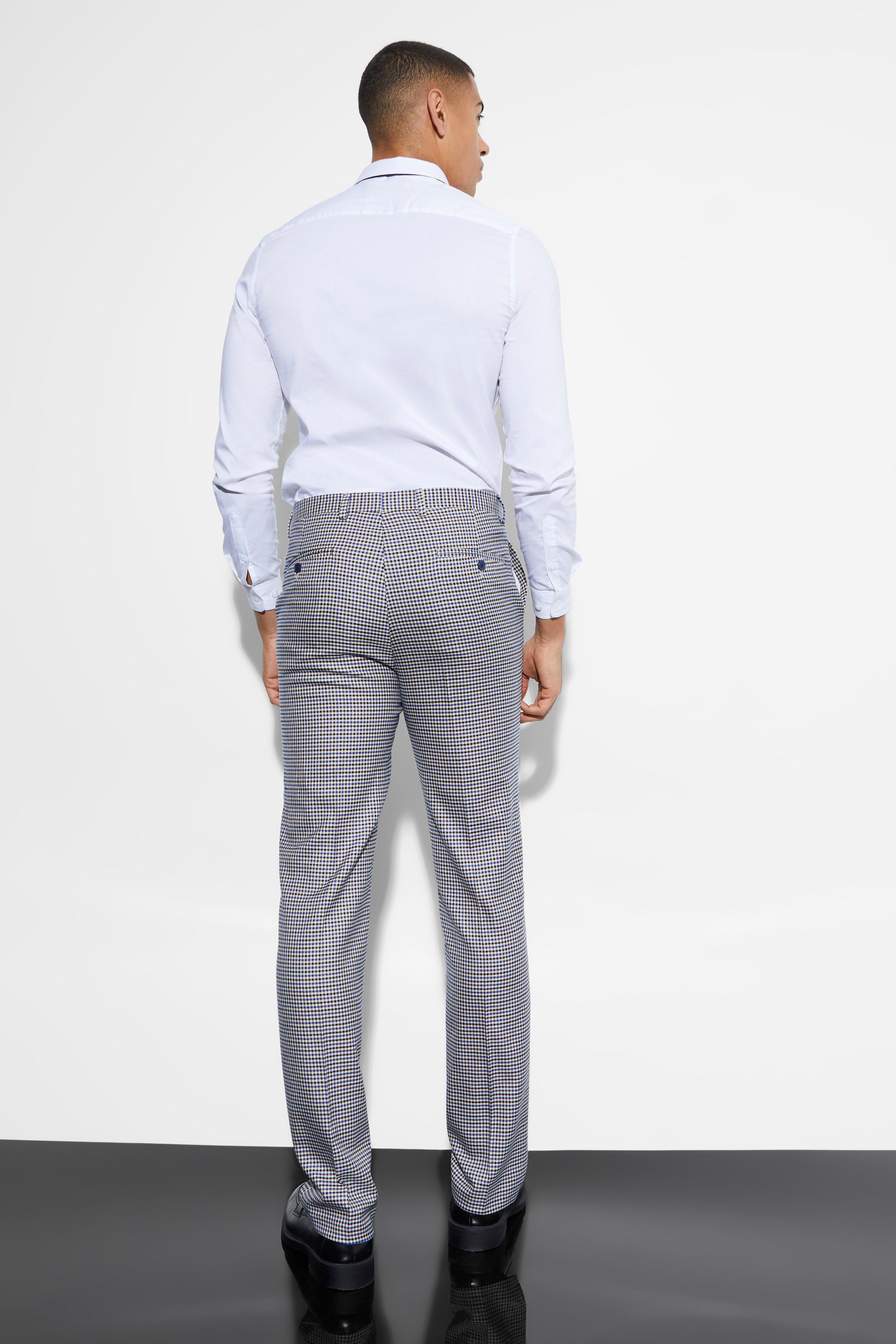 Straight leg outlet check trousers