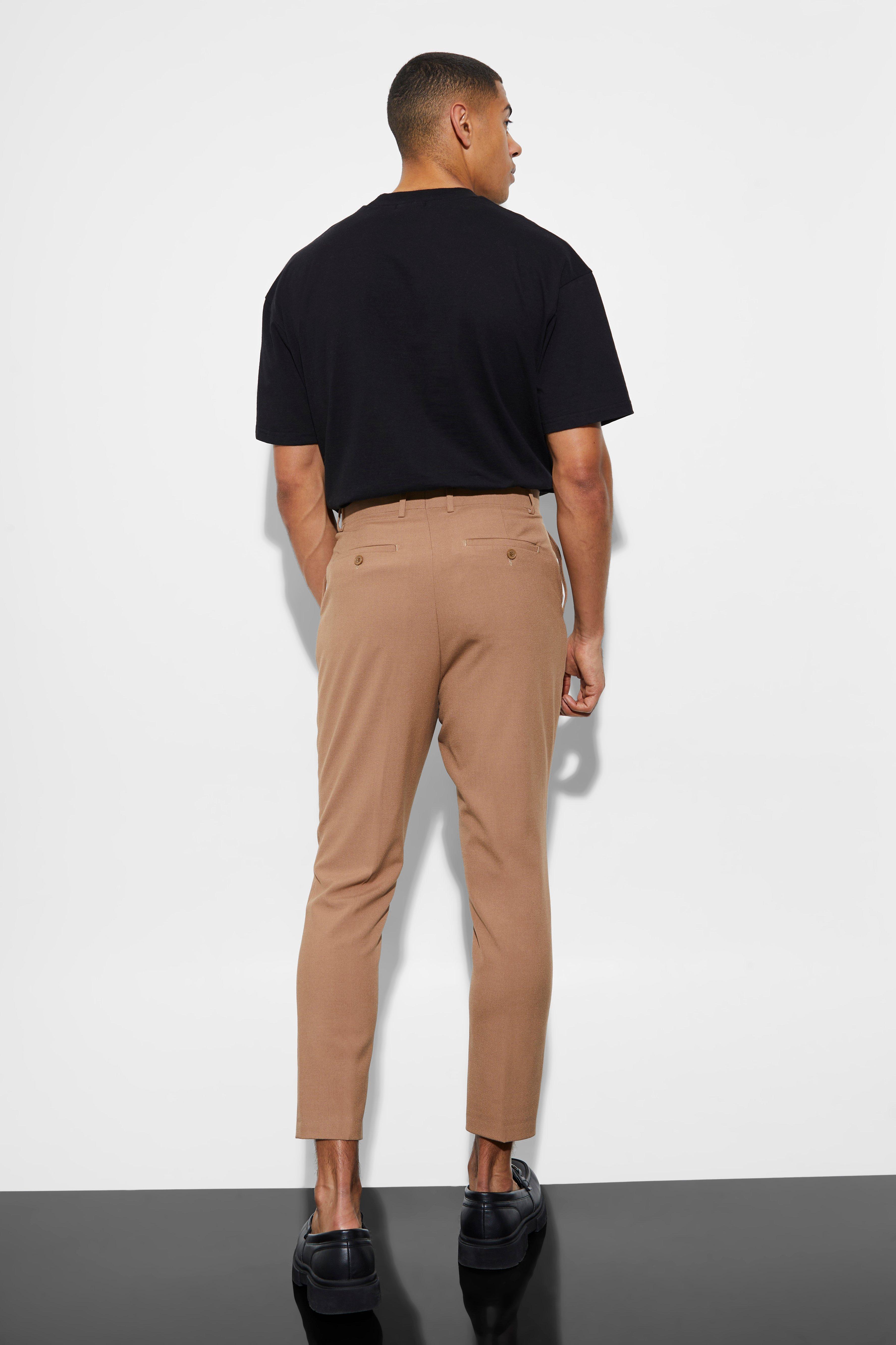 Men's Tapered High Rise Trouser With Belt Loops