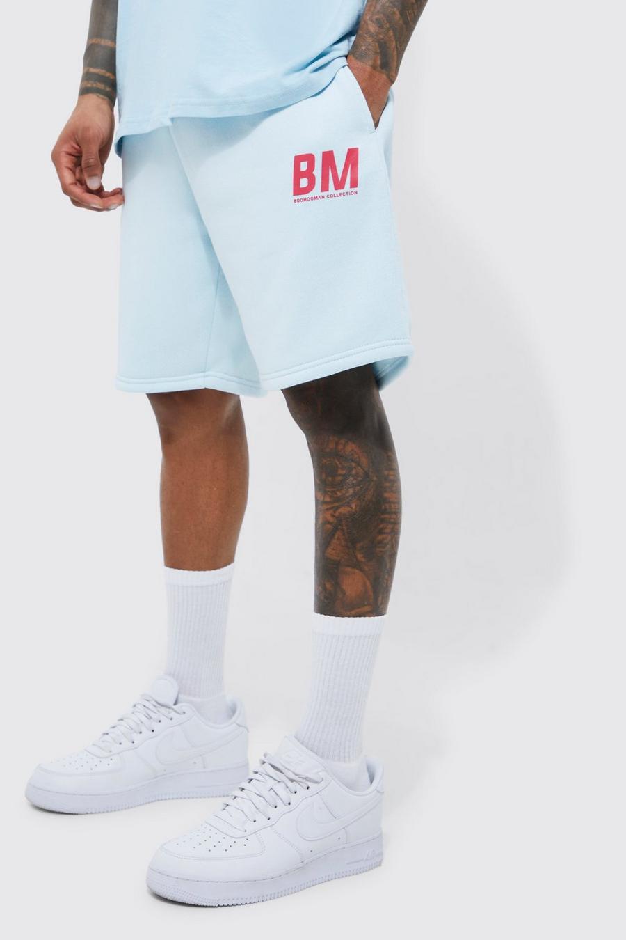 Light blue Bm Relaxed Fit Mid Length Short image number 1