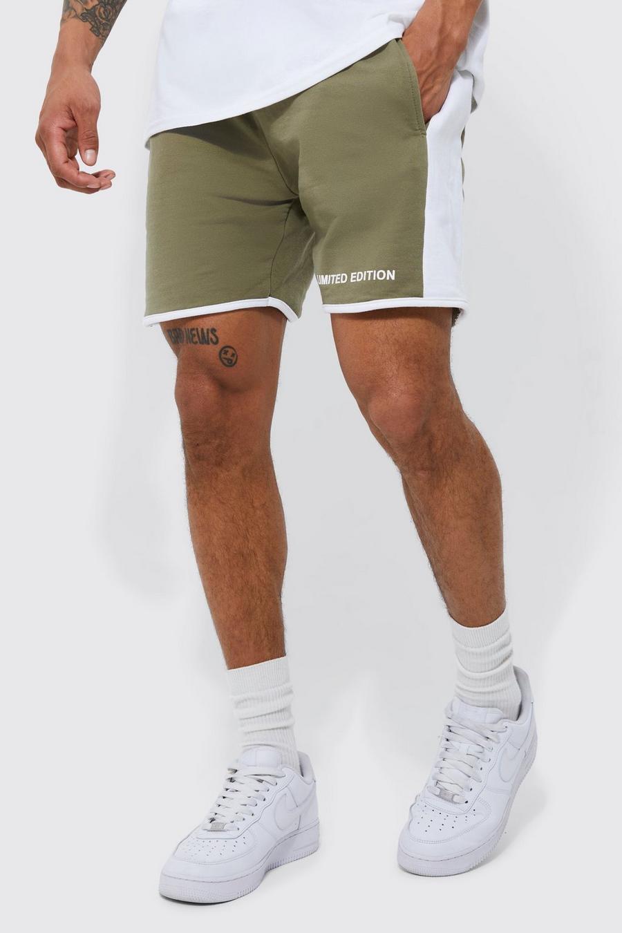 Olive green Limited Relaxed Short Length Side Panel Short 